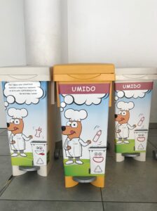 bidoni per la raccolta differenziata